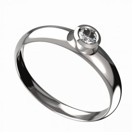 BG zlatý diamantový prstýnek 551 T Bílé zlato - 585 Diamant lab-grown