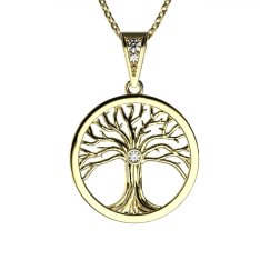 BG zlatý přívěšek Strom života 039 Žluté zlato - 585 Diamant