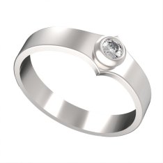 BG zlatý zásnubní prsten 947/550 Bílé zlato - 585 Diamant