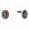 BG earring oval -  433 - Metal: Silver 925 - rhodium, Stone: Garnet