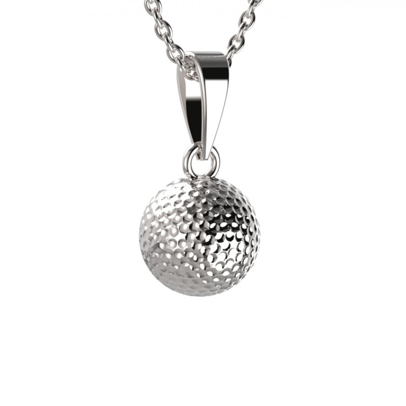 BG zlatý přívěšek Golfový míček 1379 Bílé zlato - 585