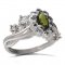 BG prsten s oválným kamenem 517-P - Kov: Stříbro 925 - rhodium, Kámen: Granát