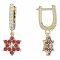 BeKid, Gold kids earrings -090 - Switching on: Chain 9 cm, Metal: Yellow gold 585, Stone: Diamond