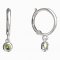 BeKid, Gold kids earrings -101 - Switching on: Chain 9 cm, Metal: White gold 585, Stone: Green cubic zircon