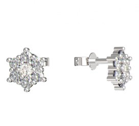 BeKid dětské náušnice hvězdička 109 Bílé zlato - 585 Diamant