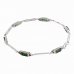 BG bracelet 646 - Metal: Silver 925 - ruthenium, Stone: Moldavit and garnet
