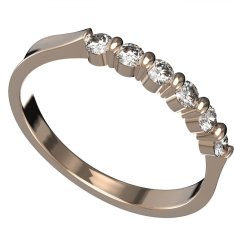 BG zlatý diamantový prstýnek 1489 /zásnubní-snubní/ Růžové zlato 585 (30-90dní) Diamant lab-grown