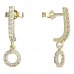 BeKid, Gold kids earrings -836 - Switching on: Pendant hanger, Metal: Yellow gold 585, Stone: Pink cubic zircon