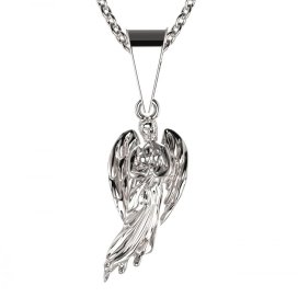 BG zlatý přívěšek anděl 1174 Bílé zlato - 585 Bílý kubický zirkon