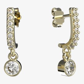 BG zlaté náušnice 722 Žluté zlato - 585 Diamant