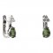 BG earring drop stone  495-87 - Metal: Silver 925 - rhodium, Stone: Garnet