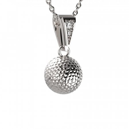 BG gold diamond pendant Golf ball 1379