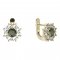 BG náušnice kulatého tvaru 023-07 - Kov: Stříbro 925 - rhodium, Kámen: Granát