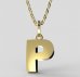 BeKid, Gold kids pendant - letter P - Metal: Yellow gold 585