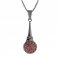 BG pendant circular 534-C - Metal: Silver 925 - rhodium, Stone: Garnet