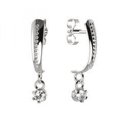 BG zlaté náušnice 553 Bílé zlato - 585 Diamant