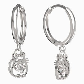 BeKid dětské náušnice činčila 1192 Bílé zlato - 585 Diamant