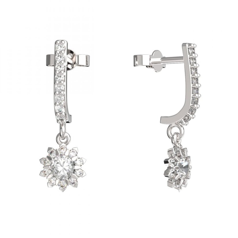 BeKid dětské náušnice 864 Bílé zlato - 585 Diamant