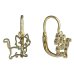 BeKid, Gold kids earrings -1184 - Switching on: Brizura 0-3 roky, Metal: Yellow gold - 585, Stone: Light blue cubic zircon