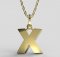 BeKid, Gold kids pendant - letter X - Metal: Yellow gold 585