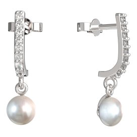 BeKid dětské náušnice 1291 s perlou Bílé zlato - 585