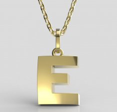 BeKid, Gold kids pendant - letter E