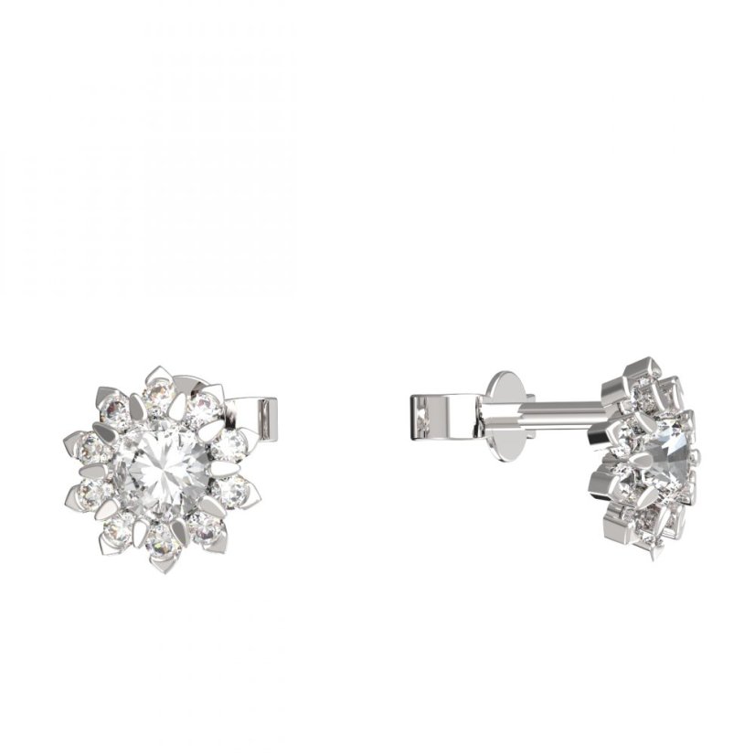 BeKid dětské náušnice 864 Bílé zlato - 585 Diamant
