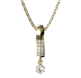 BG zlatý přívěšek 1292 Žluté zlato - 585 Diamant