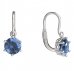 BeKid, Gold kids earrings -1295 - Switching on: Brizura 0-3 roky, Metal: White gold 585, Stone: Light blue cubic zircon