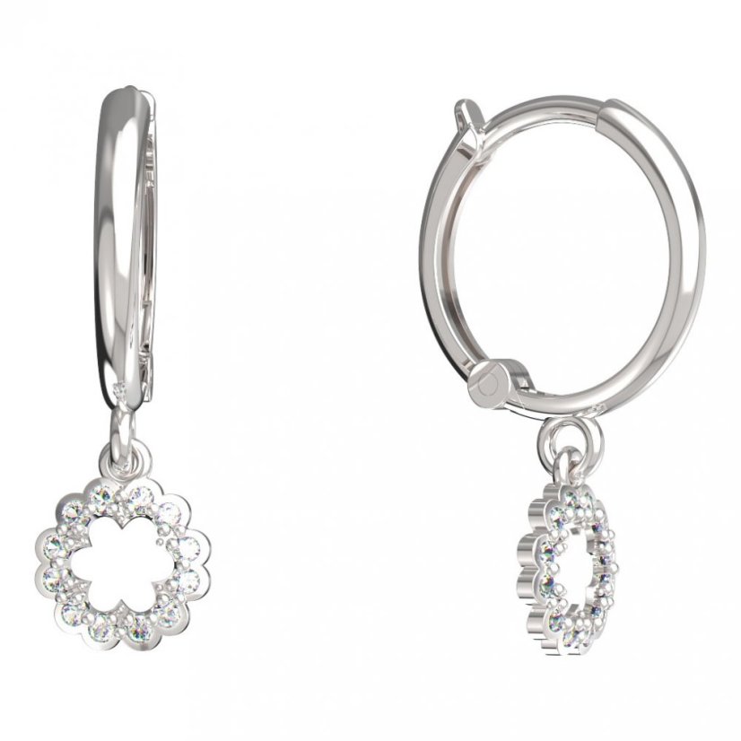BeKid dětské náušnice 855 Bílé zlato - 585 Diamant