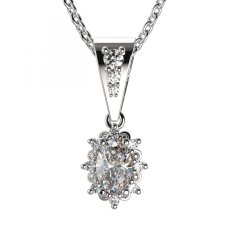 BG zlatý přívěšek  953 Bílé zlato - 585 Diamant