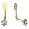 BeKid Gold earrings components 3 - Metal: Yellow gold 585, Stone: Dark blue cubic zircon