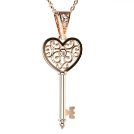 BG zlatý (stříbrný) klíček 611 Růžové zlato 585 (30-90dní) Bílý kubický zirkon
