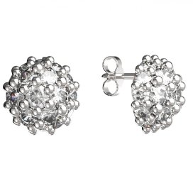 BG zlaté náušnice s diamanty 992 Bílé zlato - 585 Diamant lab-grown