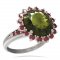 BG prsten kulatý kámen 512-J - Kov: Stříbro 925 - rhodium, Kámen: Granát