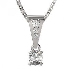 BG zlatý přívěšek  725 Bílé zlato - 585 Diamant