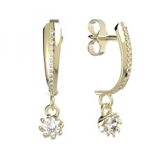 BG zlaté náušnice 554 Žluté zlato - 585 Diamant