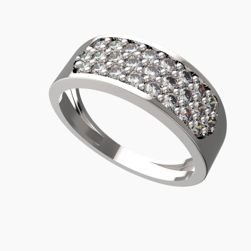 BG zlatý prstýnek 267 Bílé zlato - 585 Diamant