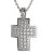 Zlatý přívěsek křížek s lab-grown diamantem, bílé zlato 585 – 759