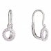 BeKid, Gold kids earrings -836 - Switching on: Brizura 0-3 roky, Metal: White gold 585, Stone: Pink cubic zircon