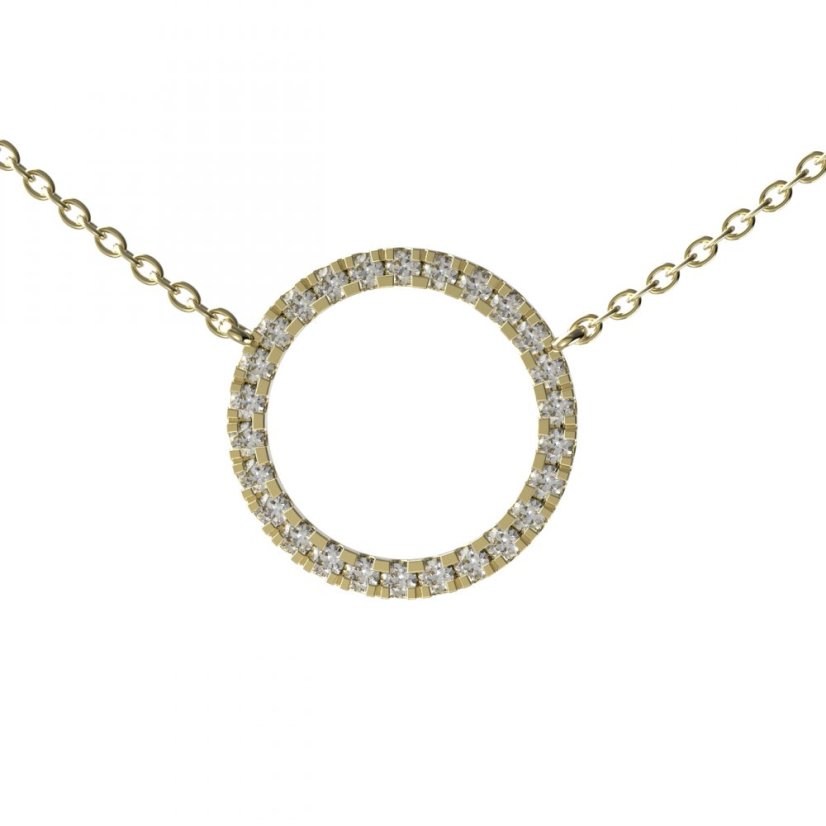 BG zlatý náhrdelník 1155/26 Žluté zlato - 585 Diamant