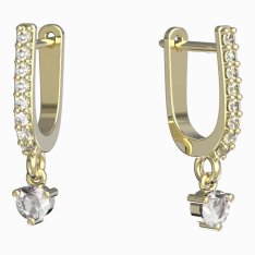 BG zlaté náušnice 780 Žluté zlato - 585 Diamant