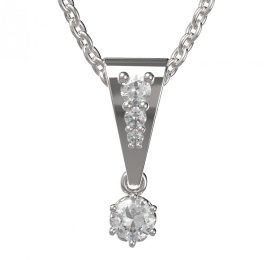 BG zlatý přívěšek 1293 Bílé zlato - 585 Diamant
