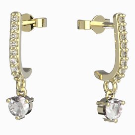 BeKid dětské náušnice 781 Žluté zlato - 585 Bílý kubický zirkon