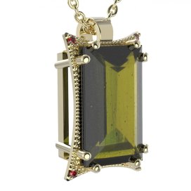 BG přívěs vsazeny kameny:český granát  693 Žluté zlato - 585 Granát
