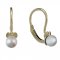 BeKid children's earrings with pearl 1397 - Einschalten: Brizura 0-3 Jahre, Metall: Weißes Gold 585, Stein: weiße Perle
