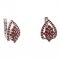 BG earring star 536-90 - Metal: Silver 925 - rhodium, Stone: Garnet