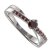 BG granátový, vltavínový  prstýnek 1450 Stříbro 925 - rhodium Granát