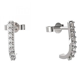 BG zlaté náušnice 91 Bílé zlato - 585 Diamant