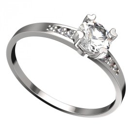 BG zlatý prstýnek 885 J Bílé zlato - 585 Diamant